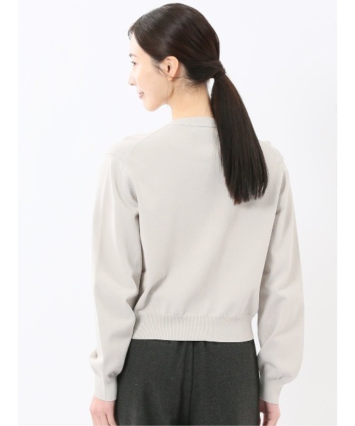 m.f.editorial（エムエフエディトリアル）の「【ストレッチ ハンドウォッシャブル】m.f.エディトリアル レディース クルーニットカーディガン（カーディガン/ボレロ・レディース・イエロー/ネイビー/ライトグレー/サックスブルー・MEDIUM/LARGE）」の14枚目の写真