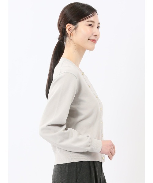 m.f.editorial（エムエフエディトリアル）の「【ストレッチ ハンドウォッシャブル】m.f.エディトリアル レディース クルーニットカーディガン（カーディガン/ボレロ・レディース・イエロー/ネイビー/ライトグレー/サックスブルー・MEDIUM/LARGE）」の15枚目の写真