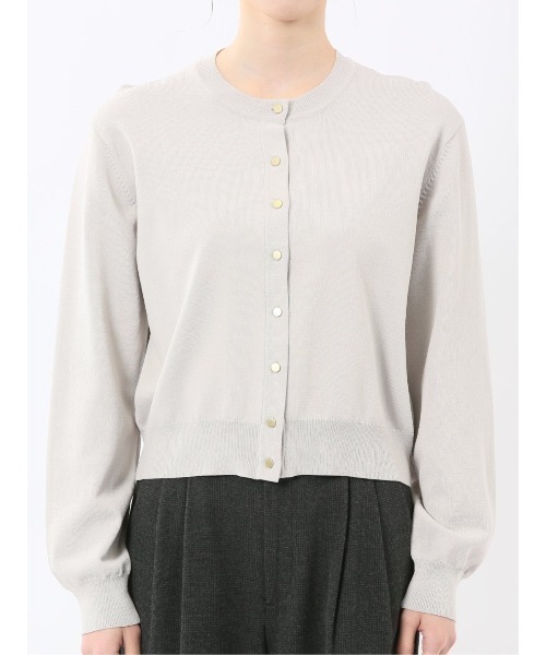 m.f.editorial（エムエフエディトリアル）の「【ストレッチ ハンドウォッシャブル】m.f.エディトリアル レディース クルーニットカーディガン（カーディガン/ボレロ・レディース・イエロー/ネイビー/ライトグレー/サックスブルー・MEDIUM/LARGE）」の17枚目の写真