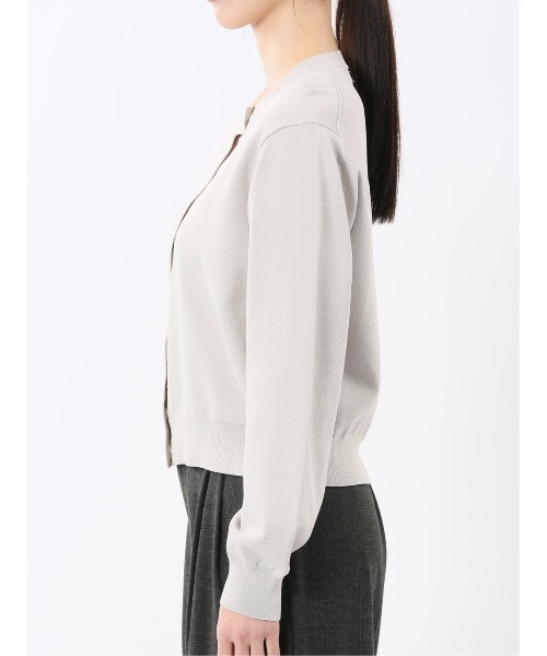 m.f.editorial（エムエフエディトリアル）の「【ストレッチ ハンドウォッシャブル】m.f.エディトリアル レディース クルーニットカーディガン（カーディガン/ボレロ・レディース・イエロー/ネイビー/ライトグレー/サックスブルー・MEDIUM/LARGE）」の18枚目の写真