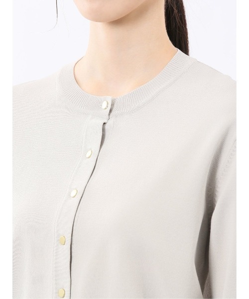 m.f.editorial（エムエフエディトリアル）の「【ストレッチ ハンドウォッシャブル】m.f.エディトリアル レディース クルーニットカーディガン（カーディガン/ボレロ・レディース・イエロー/ネイビー/ライトグレー/サックスブルー・MEDIUM/LARGE）」の20枚目の写真