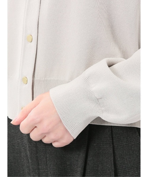 m.f.editorial（エムエフエディトリアル）の「【ストレッチ ハンドウォッシャブル】m.f.エディトリアル レディース クルーニットカーディガン（カーディガン/ボレロ・レディース・イエロー/ネイビー/ライトグレー/サックスブルー・MEDIUM/LARGE）」の21枚目の写真