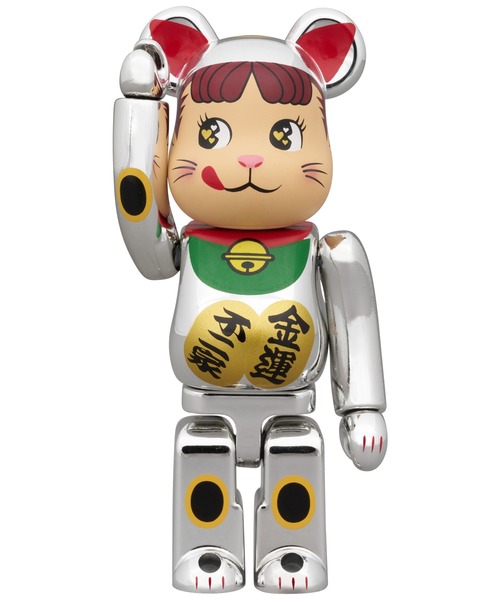 フィギュア ベアブリック BE@RBRICK 招き猫 金 赤 100％ 400％