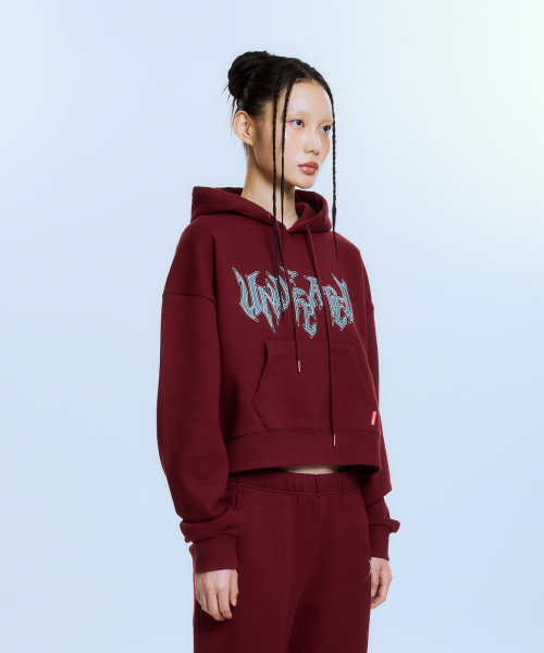 ARCHIVE BOLD（アーカイブボールド）の「UNDEFEATED CROP HOOD (BURGUNDY)（パーカー・メンズ・その他・FREE）」の2枚目の写真