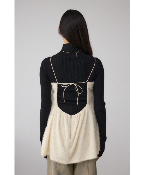 AZUL by moussy（アズールバイマウジー）の「ラメシャギーカットキャミソール（Tシャツ/カットソー・レディース・アイボリー/ブラック/ブラウン・FREE）」の9枚目の写真