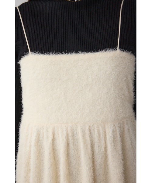 AZUL by moussy（アズールバイマウジー）の「ラメシャギーカットキャミソール（Tシャツ/カットソー・レディース・アイボリー/ブラック/ブラウン・FREE）」の10枚目の写真