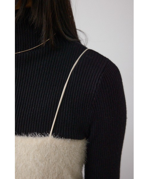 AZUL by moussy（アズールバイマウジー）の「ラメシャギーカットキャミソール（Tシャツ/カットソー・レディース・アイボリー/ブラック/ブラウン・FREE）」の12枚目の写真