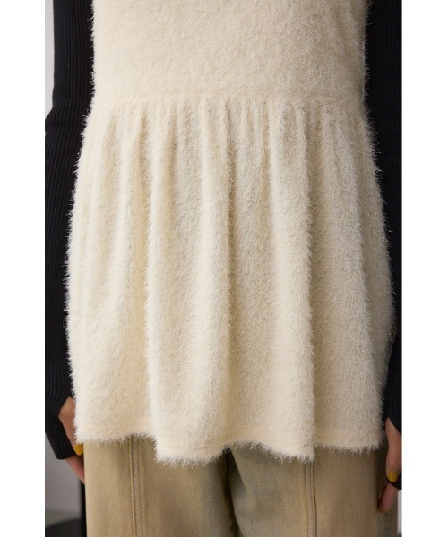 AZUL by moussy（アズールバイマウジー）の「ラメシャギーカットキャミソール（Tシャツ/カットソー・レディース・アイボリー/ブラック/ブラウン・FREE）」の13枚目の写真