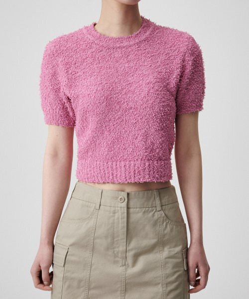 as it is. クルーネック半袖ニット　ピンク 再入荷全6色＊レディース＊Linen ya by as it is.-リネンヤ- コットン