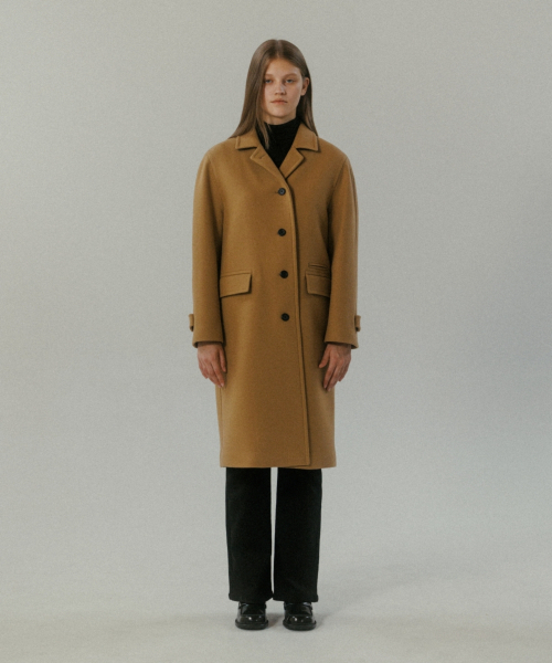 TTUDEMENT(トュードメント)の「WOOL CASHMERE SINGLE COAT CAMEL(チェスターコート・レディース・その他・SMALL/MEDIUM)」の2枚目の写真