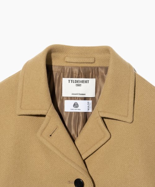 TTUDEMENT(トュードメント)の「WOOL CASHMERE SINGLE COAT CAMEL(チェスターコート・レディース・その他・SMALL/MEDIUM)」の5枚目の写真