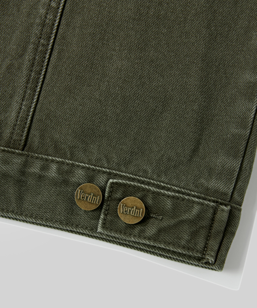 Verdnt（バーダント）の「ガーメントダイツイルワークジャケット[カーキ]（デニムジャケット・レディース・その他・SMALL/MEDIUM/LARGE）」の8枚目の写真