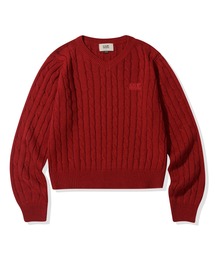 codegraphy（コードグラフィー）の「(Women) Small Square V-Neck Cable Knit CBEWWKL042（ニット/セーター）」