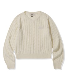 codegraphy（コードグラフィー）の「(Women) Small Square V-Neck Cable Knit CBEWWKL042（ニット/セーター）」