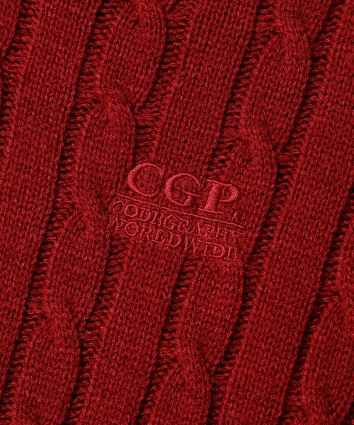 codegraphy(コードグラフィー)の「(Women) Small Square V-Neck Cable Knit CBEWWKL042(ニット/セーター・レディース・ネイビー/レッド/クリーム・SMALL/MEDIUM)」の18枚目の写真