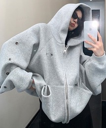 Dalfwin（ダールフィン）の「韓国ファッション パンチングデザインジップアップパーカー（パーカー）」