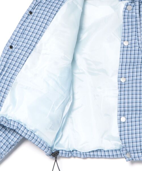 Mayree（メイリー）の「【URGE：】2WAY仕様　チェック柄ダウンジャケット／ベスト（ダウンジャケット/コート・レディース・ブルー・SMALL/MEDIUM/LARGE）」の3枚目の写真