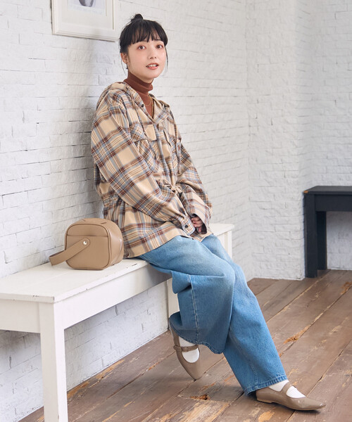 ✨本日限り‼️DIESEL 【新品・未使用】 フード付きチェックシャツ ベージュ系 セール】フード付き チェックシャツ チュニック（シャツ/ブラウス