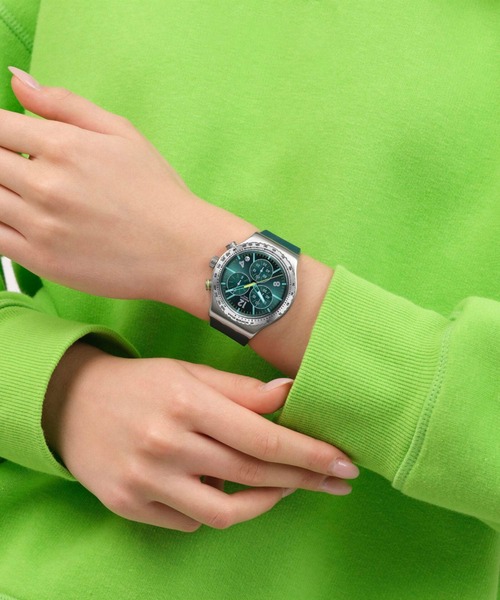 SWATCH(スウォッチ)の「SIDEREAL/GREENSHIFT / BLUESHIFT GLOW(アナログ腕時計・レディース・ブラウン/グリーン/ブルー・FREE)」の9枚目の写真