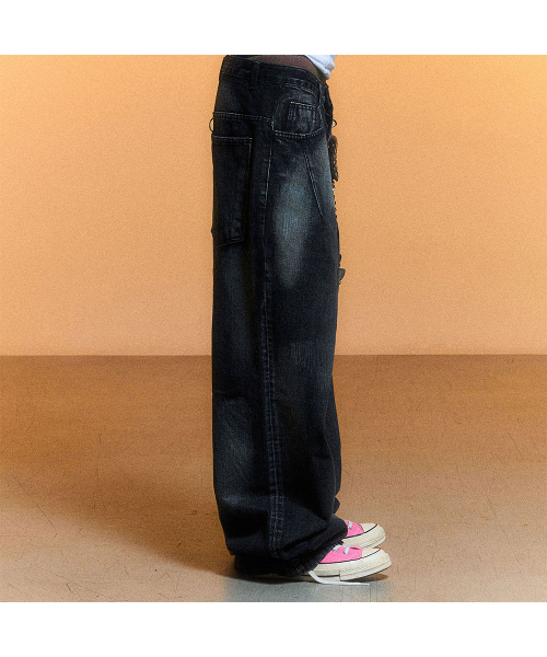SCHISM INDUCING（スキズムインデューシング）の「DARK CLOUD JEANS, BLACK（デニムパンツ・レディース・その他・LARGE）」の7枚目の写真