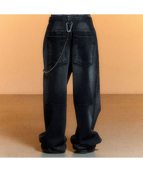 SCHISM INDUCING（スキズムインデューシング）の「DARK CLOUD JEANS, BLACK（デニムパンツ・レディース・その他・LARGE）」の8枚目の写真