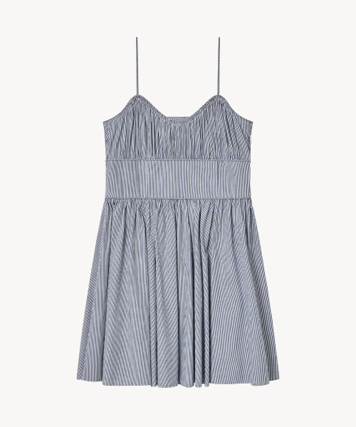 LADY VOLUME(レディーボリューム)の「ストライプフレアミニドレス (ブルー)(ワンピース・レディース・その他・SMALL/MEDIUM)」の2枚目の写真