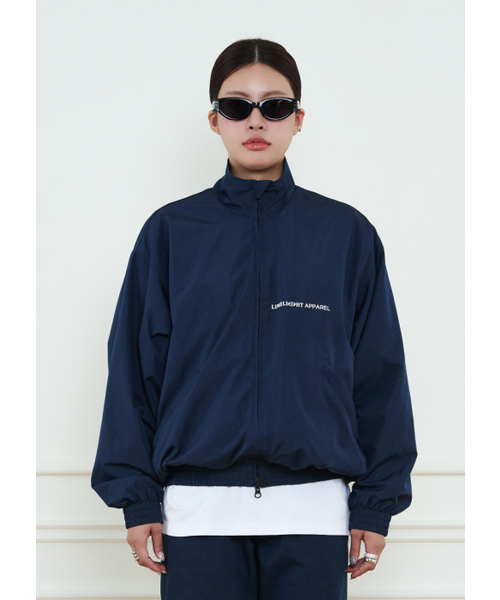 アパレルリップストップオーバーサイズ2WAYウィンドブレーカー（ネイビー/ホワイト）