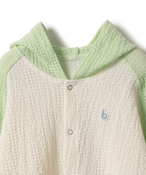 こども ビームス（コドモビームス）の「ベビー UV ポンチョ 2026SS（70～90cm）（パーカー・キッズ・ケリーグリーン/サックスブルー・ONE SIZE）」の3枚目の写真