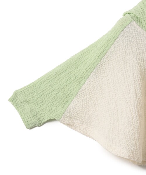 こども ビームス（コドモビームス）の「ベビー UV ポンチョ 2026SS（70～90cm）（パーカー・キッズ・ケリーグリーン/サックスブルー・ONE SIZE）」の4枚目の写真