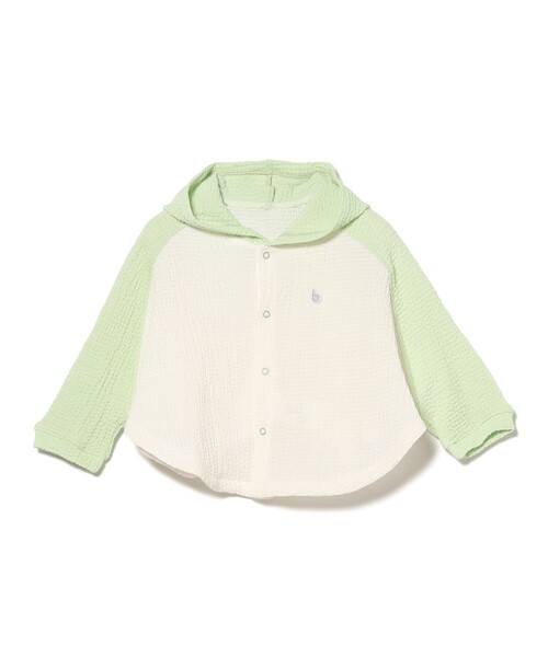 こども ビームス（コドモビームス）の「ベビー UV ポンチョ 2026SS（70～90cm）（パーカー・キッズ・ケリーグリーン/サックスブルー・ONE SIZE）」の11枚目の写真
