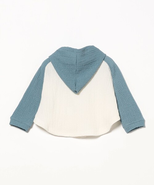 こども ビームス（コドモビームス）の「ベビー UV ポンチョ 2026SS（70～90cm）（パーカー・キッズ・ケリーグリーン/サックスブルー・ONE SIZE）」の8枚目の写真