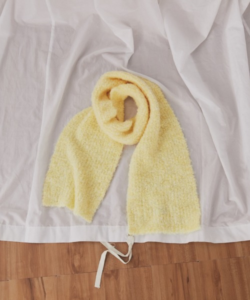 MERLOT（メルロー）の「ミックスヤーンリブニットマフラー（マフラー・レディース・イエロー/レッド/ライトブルー・FREE）」の16枚目の写真