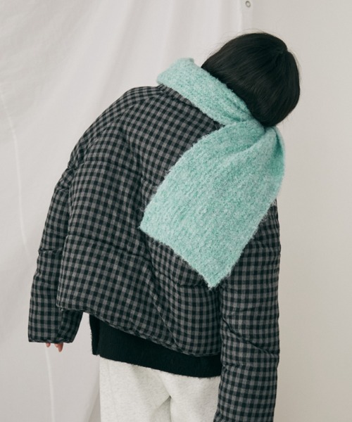 MERLOT（メルロー）の「ミックスヤーンリブニットマフラー（マフラー・レディース・イエロー/レッド/ライトブルー・FREE）」の14枚目の写真