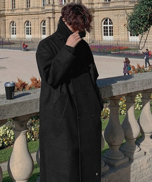 ASCLO（エジュクロ）の「ASCLO／ムスタンロングコート（ダウンジャケット/コート・メンズ・ベージュ/ブラック・22.5cm）」の4枚目の写真