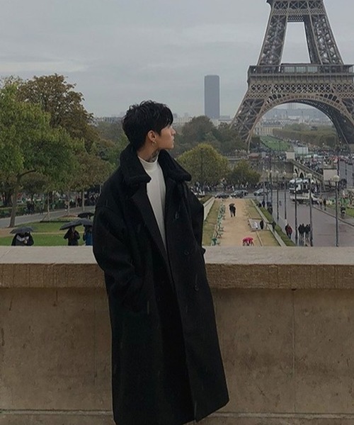 ASCLO（エジュクロ）の「ASCLO／ムスタンロングコート（ダウンジャケット/コート・メンズ・ベージュ/ブラック・22.5cm）」の7枚目の写真