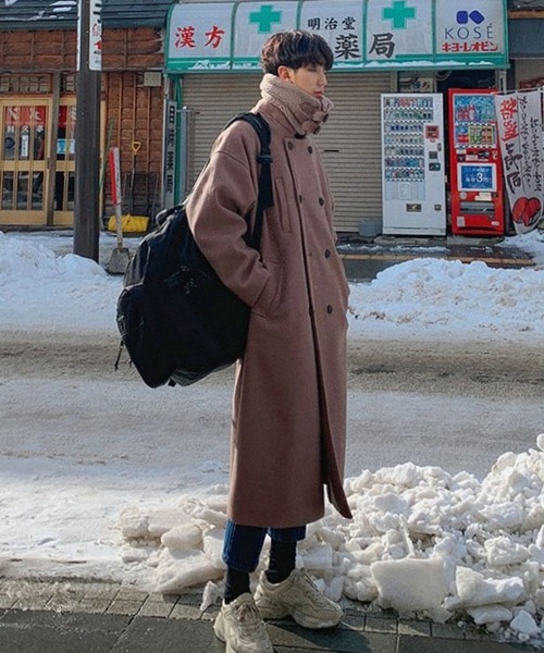 ASCLO（エジュクロ）の「ASCLO／ムスタンロングコート（ダウンジャケット/コート・メンズ・ベージュ/ブラック・22.5cm）」の12枚目の写真