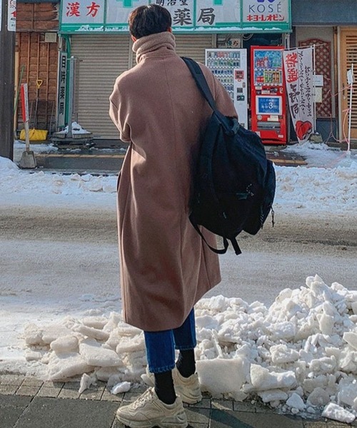 ASCLO（エジュクロ）の「ASCLO／ムスタンロングコート（ダウンジャケット/コート・メンズ・ベージュ/ブラック・22.5cm）」の13枚目の写真