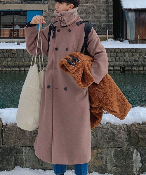 ASCLO（エジュクロ）の「ASCLO／ムスタンロングコート（ダウンジャケット/コート・メンズ・ベージュ/ブラック・22.5cm）」の14枚目の写真