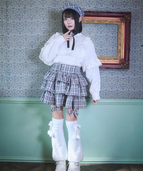 Whinny(ホワイニー)の「Whinny/ぷりぷりぽこぽこプリンセス(シャツ/ブラウス・レディース・ホワイト/サックスブルー/ブラック・FREE)」の21枚目の写真