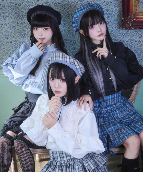 Whinny(ホワイニー)の「Whinny/ぷりぷりぽこぽこプリンセス(シャツ/ブラウス・レディース・ホワイト/サックスブルー/ブラック・FREE)」の9枚目の写真