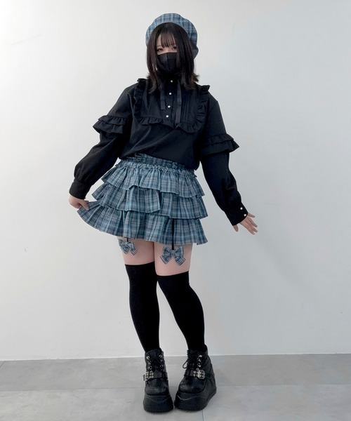 Whinny(ホワイニー)の「Whinny/ぷりぷりぽこぽこプリンセス(シャツ/ブラウス・レディース・ホワイト/サックスブルー/ブラック・FREE)」の5枚目の写真