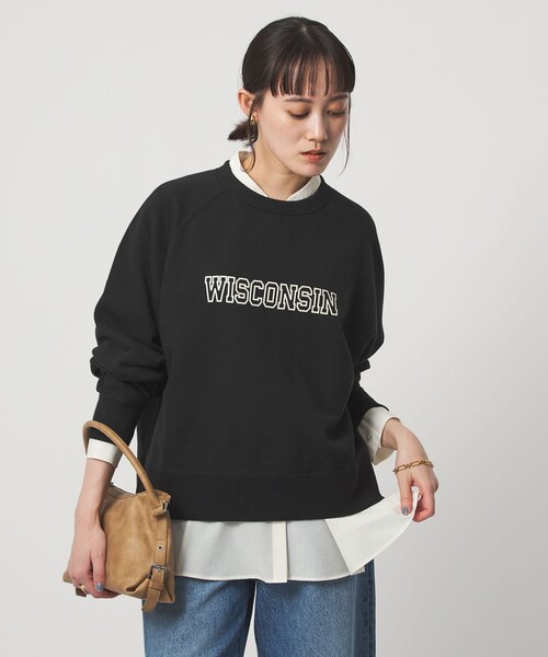 Champion（チャンピオン）の「【別注】＜Champion＞プリント スウェット プルオーバー（スウェット・レディース・グレー/ナチュラル/ブラック・FREE）」の2枚目の写真