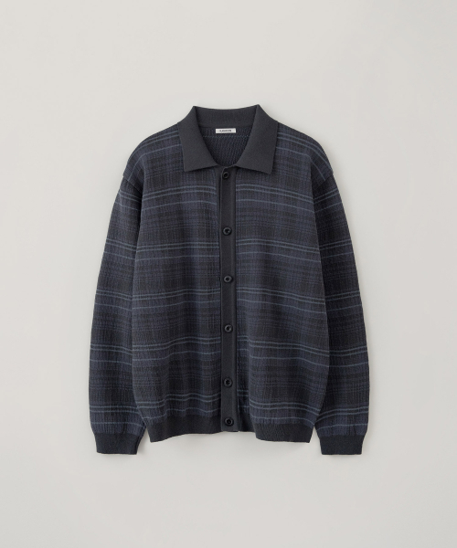 BLANKROOM(ブランクルーム)の「チェックパターンカーディガン_BLUE(カーディガン/ボレロ・メンズ・その他・1/2/3)」の1枚目の写真