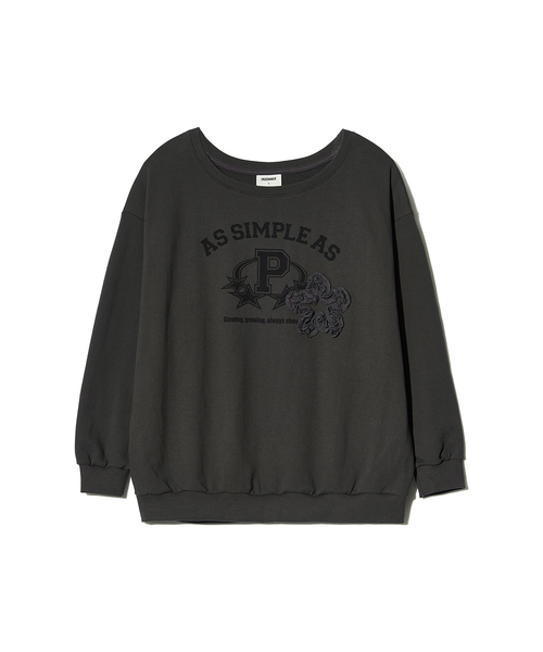 PIECEMAKER(ピースメーカー)の「ASAP FRILL OFF-SHOULDER SWEATSHIRTS (CHARCOAL)(スウェット・レディース・その他・FREE)」の1枚目の写真