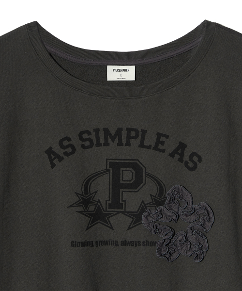 PIECEMAKER(ピースメーカー)の「ASAP FRILL OFF-SHOULDER SWEATSHIRTS (CHARCOAL)(スウェット・レディース・その他・FREE)」の4枚目の写真