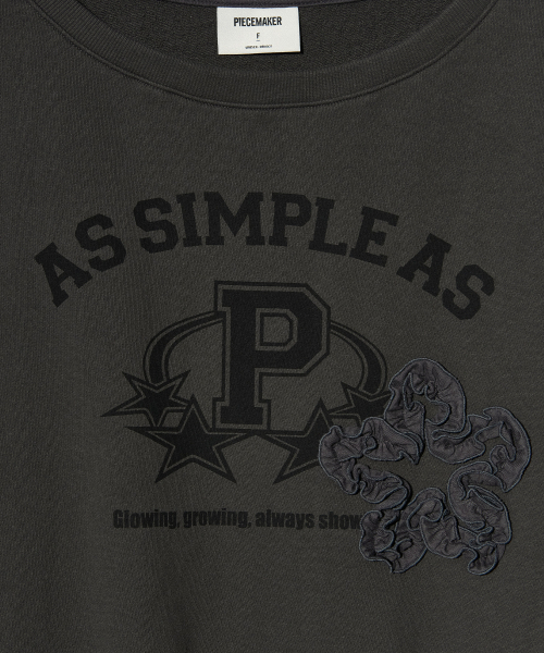 PIECEMAKER(ピースメーカー)の「ASAP FRILL OFF-SHOULDER SWEATSHIRTS (CHARCOAL)(スウェット・レディース・その他・FREE)」の5枚目の写真