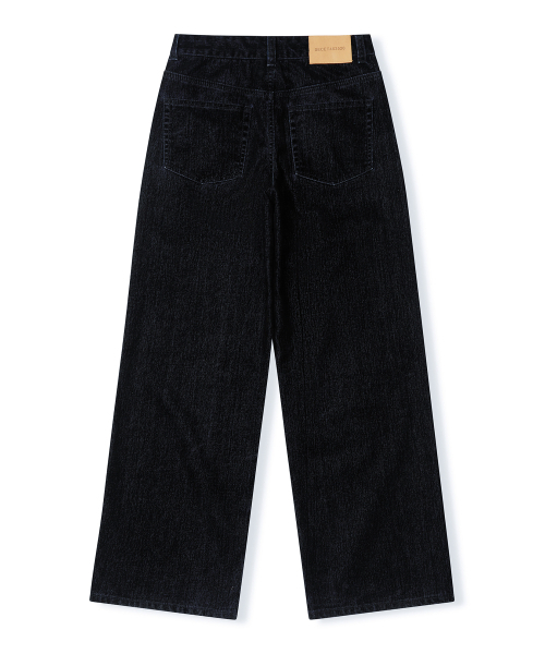 DECET WOMEN（デケット ウーマン）の「[ベルベットデニム]ヴェルヴェットワイドジーンズ DCWPT018BLACK（デニムパンツ・レディース・その他・MEDIUM/LARGE/X-SMALL/SMALL）」の9枚目の写真