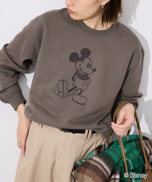 +81BRANCA(ハチイチブランカ)の「+81BRANCA/ハチイチブランカ SLOBE別注 ミッキースウェット(スウェット・レディース・ダークブルー/チョコ・FREE)」の2枚目の写真