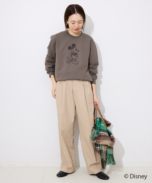 +81BRANCA(ハチイチブランカ)の「+81BRANCA/ハチイチブランカ SLOBE別注 ミッキースウェット(スウェット・レディース・ダークブルー/チョコ・FREE)」の8枚目の写真
