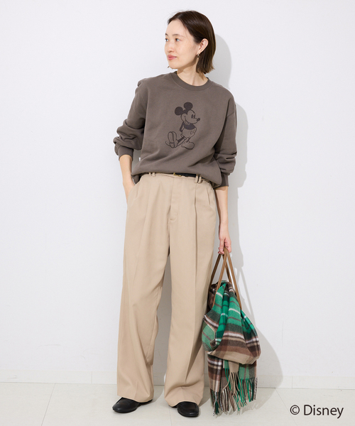 +81BRANCA(ハチイチブランカ)の「+81BRANCA/ハチイチブランカ SLOBE別注 ミッキースウェット(スウェット・レディース・ダークブルー/チョコ・FREE)」の9枚目の写真